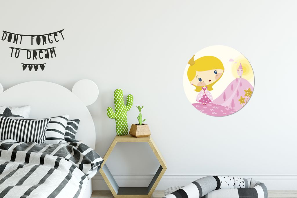 MuchoWow - Wand Bild - Wohnzimmer - Runde Bilder - Alubilder - Kunst für zu Hause - Aluminium - Wanddekoration