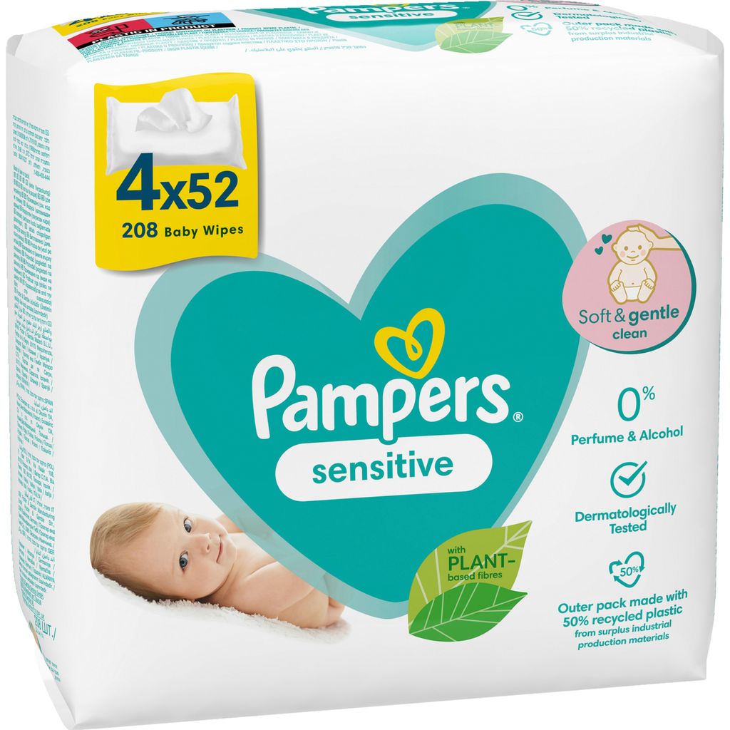 Pampers Feuchttcher sensitive, 208 St. Produktbild 