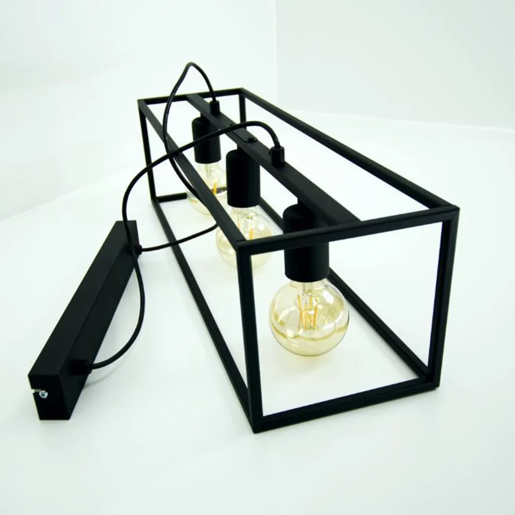 Lampada Sospensione Horus 2862/Z-B-3 Nera E27 Regolabile 3 Luci - 10