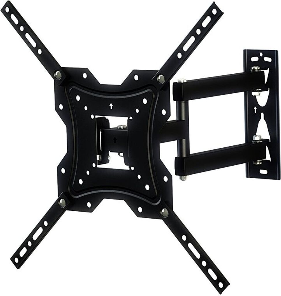 TV Wandhalterung bis zu 55" | Ausziehbar, 180° Schwenkbar und Neigbar | Befestigungsmaterial | 4 bis 39,5 cm Wandabstand