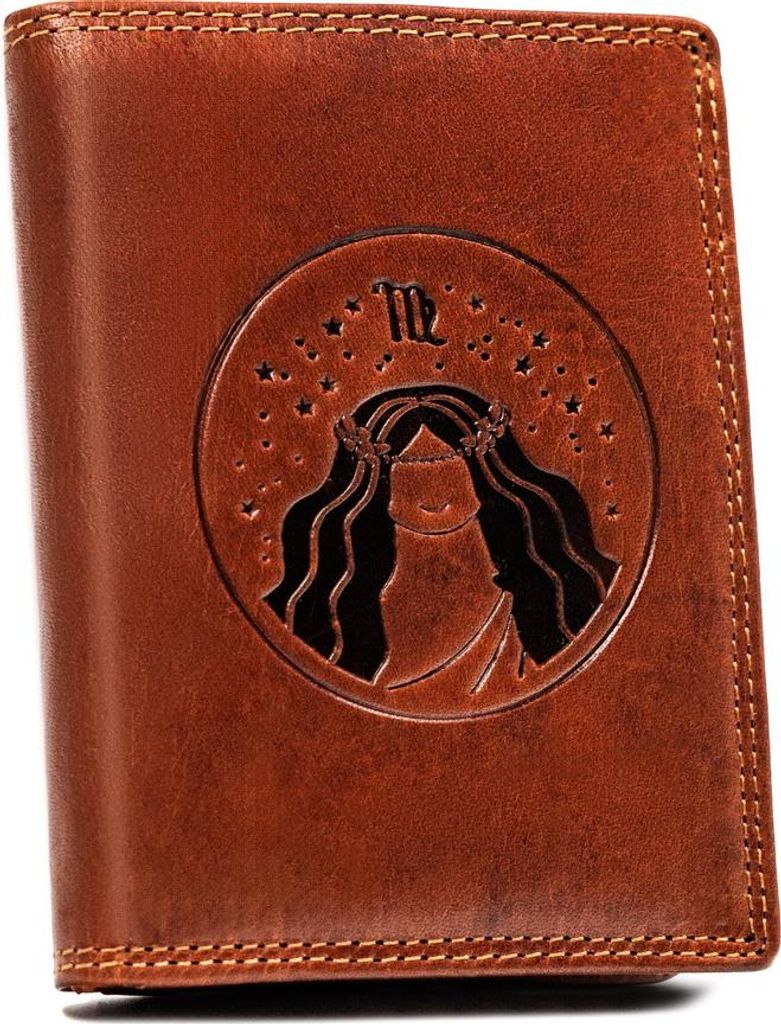 Peterson | Großes Portemonnaie, für Männer, aus Leder, mit geprägtem Sternzeichen