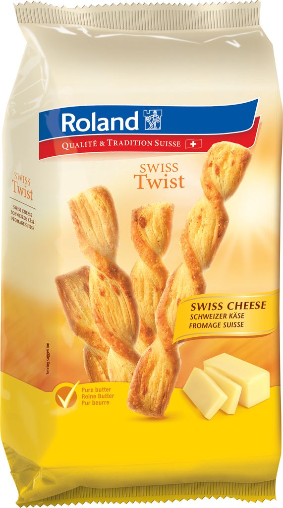 Roland Swiss Twist Schweizer Käse Gebäckstangen aus Blätterteig 100g