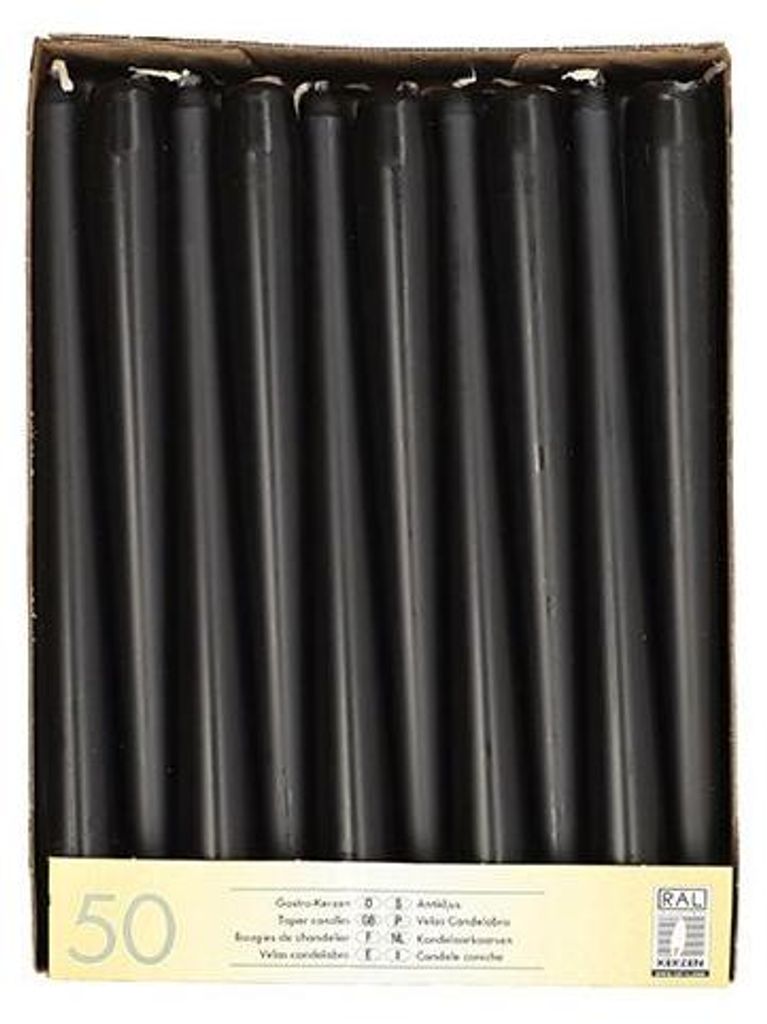 Leuchterkerzen Ø 2,2 cm · 25 cm schwarz Produktbild 