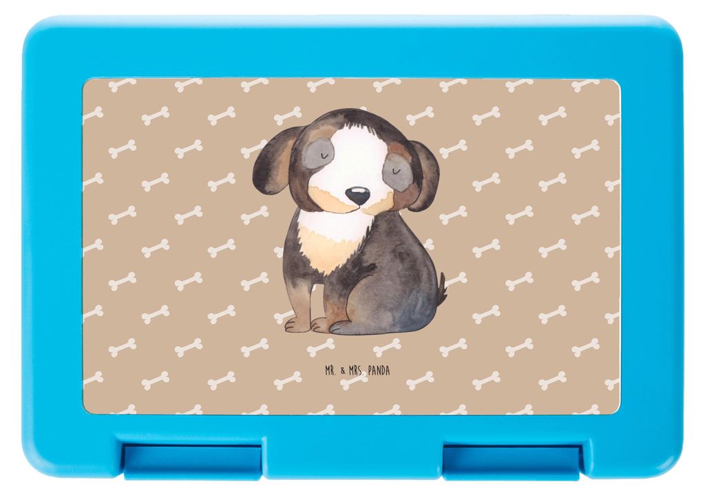 Mr. & Mrs. Panda Essensbox Hund Entspannen - Hundeglück - Geschenk, Sprüche, Vorratsbehälter, Bento Box, Snackbox, Schwarzer, Niedlich, Süß, L...