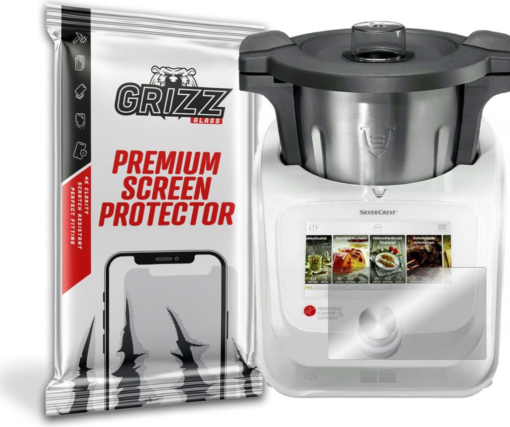 Hybrierglas GrizzGlass HybridGlass für LIDLOMIX SilverCrest MONSIEUR CUISINE CONNECT