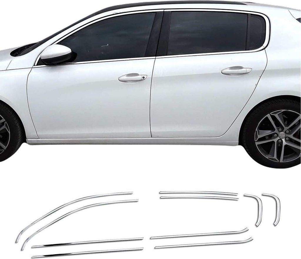 Modanature per finestre per Peugeot 308 2013-2021 in Immagine del prodotto 