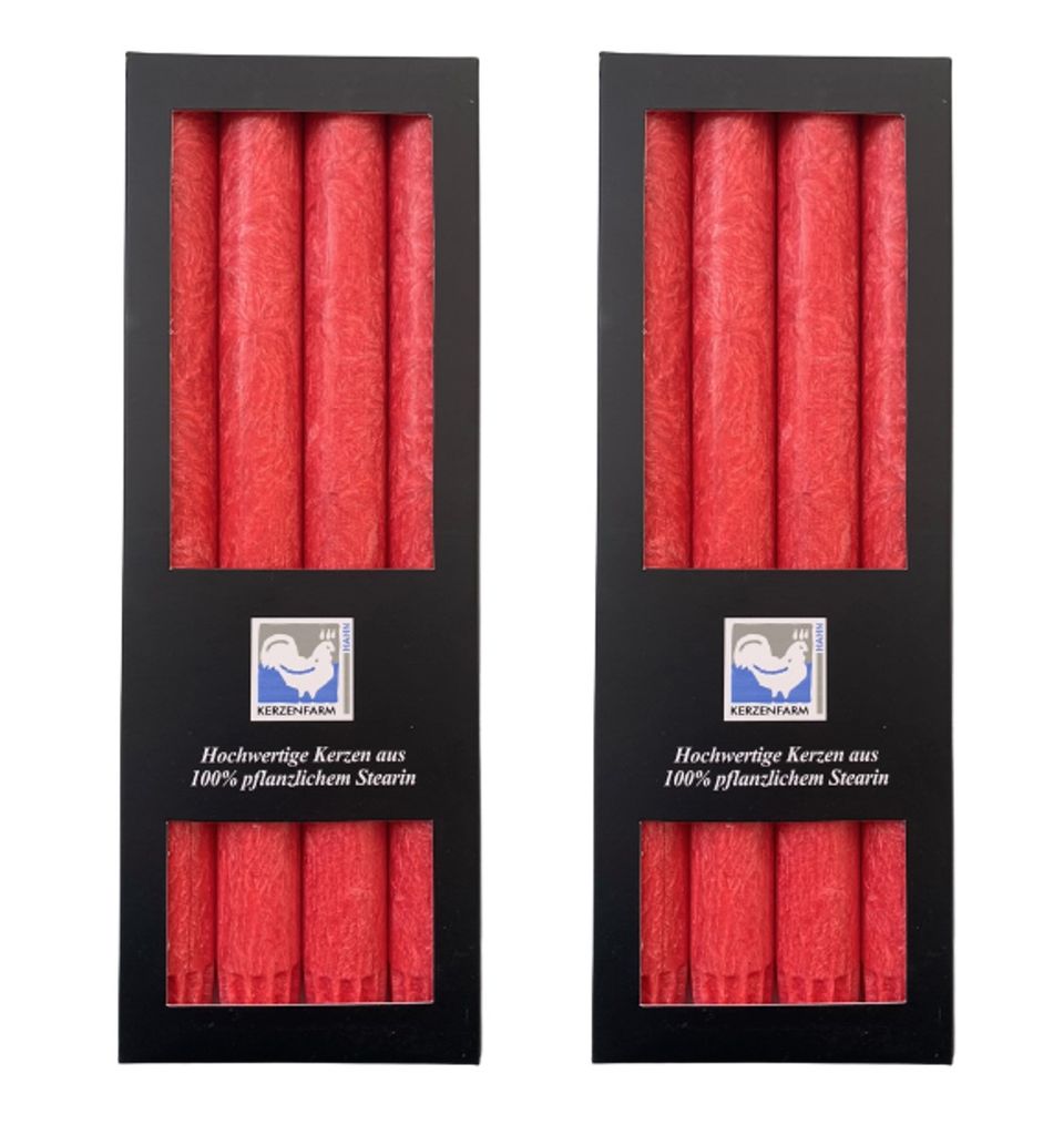 4 Candele In Stearina Blu - 250 Mm X 22 Mm - Bassissima Fuliggine - Prodotte In Germania - Durata 10 Ore - 2