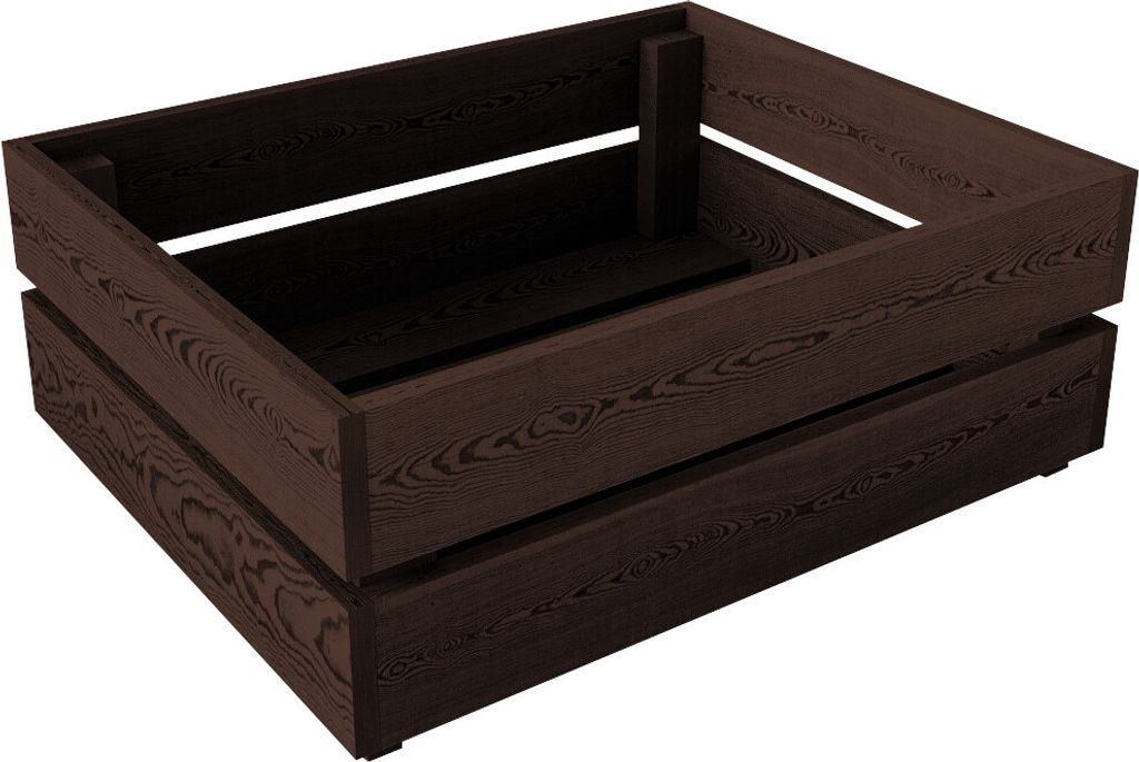 Lermowood Holzkisten Box0541 50 x 40 x 19cm Palisander| Dekokisten aus Holz Massive Holzkiste Regalkiste Weinkiste