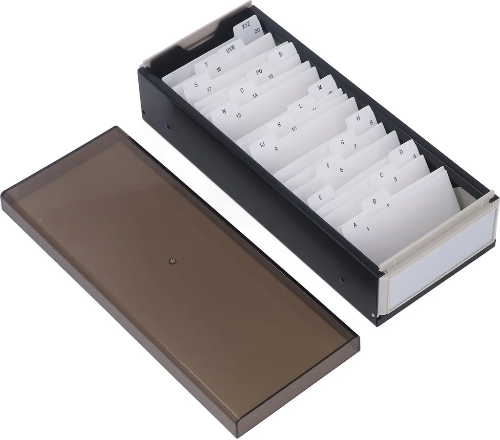 Boîte rangement cartes de visite 800 unités pour bureau bien rangé
