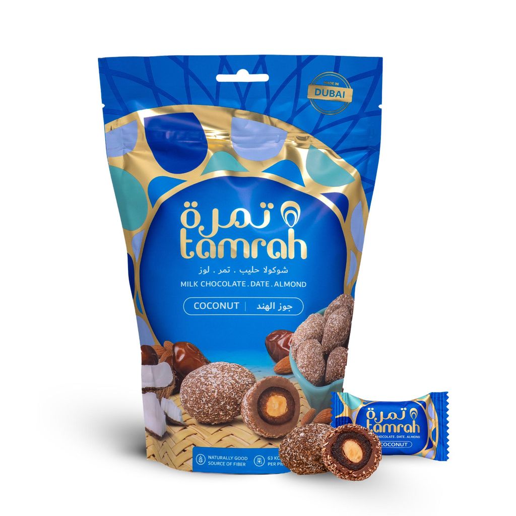 Tamrah Datteln in Kokos-Schokolade mit Mandeln 100 g Produktbild 