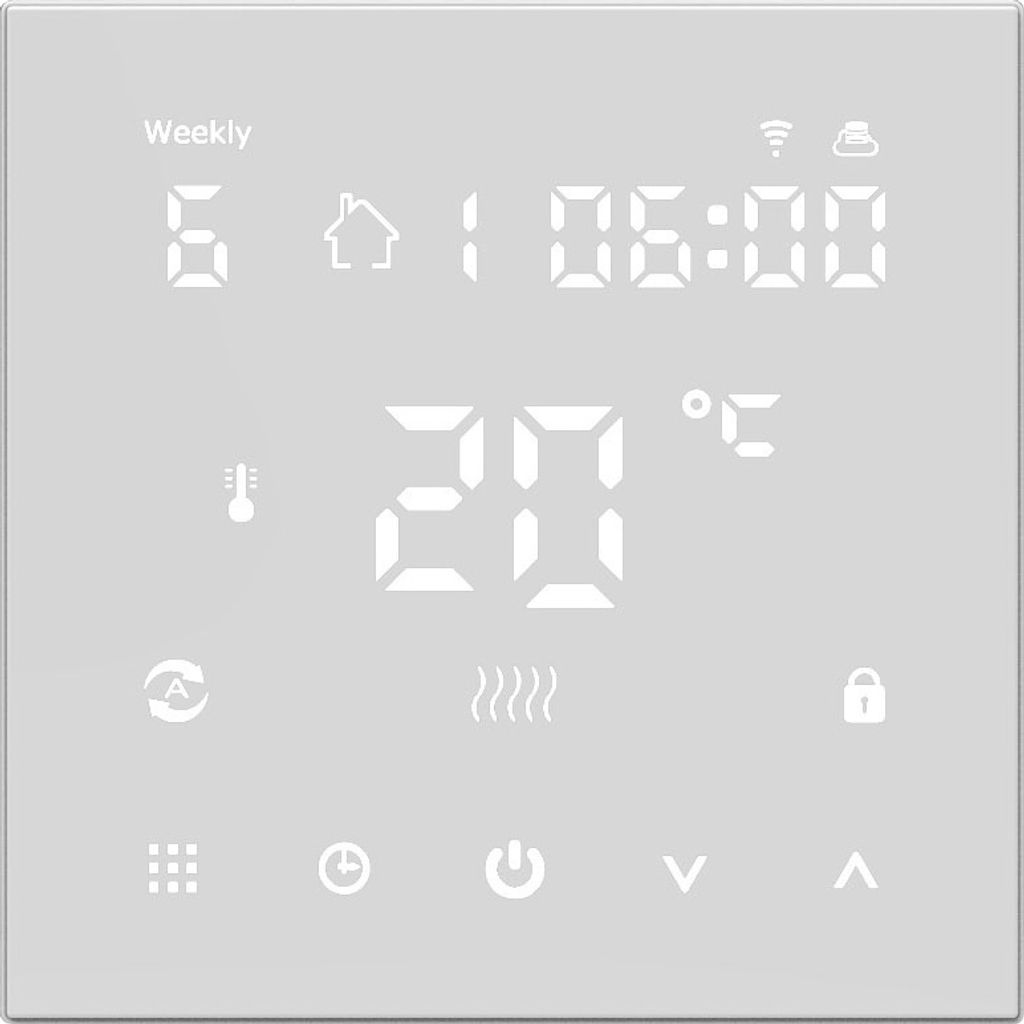 HY607 LCD-Digitalanzeige Intelligente Temperaturregler Telefon APP WIFI Sprachsteuerung Elektrische Fussbodenheizung Programmierbares Mehrzweckwerk...