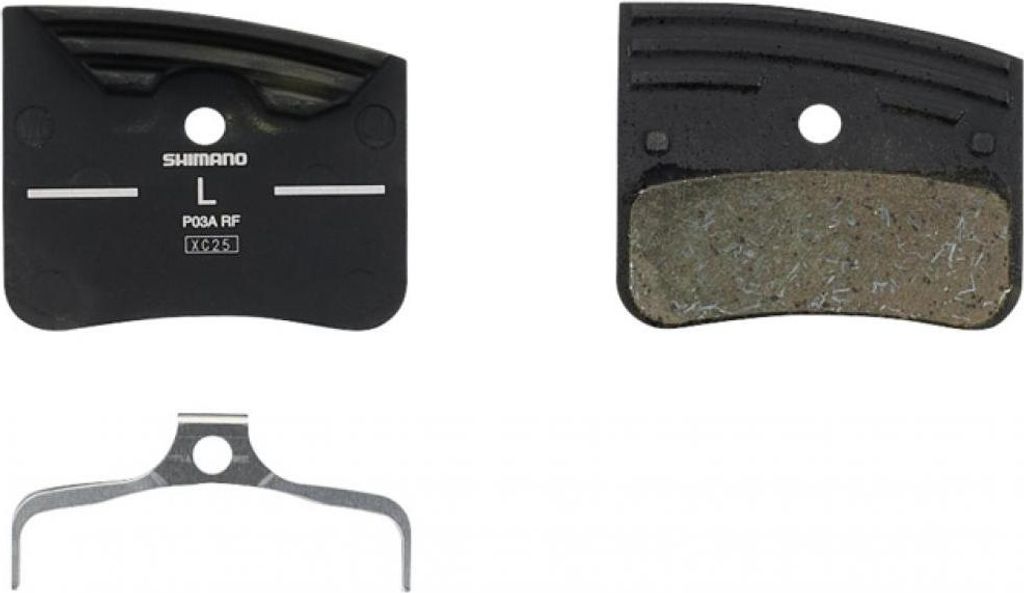 SHIMANO Scheibenbremsbelag P03A-RF, Resin mit Kühlrippen - starke Bremsleistu...