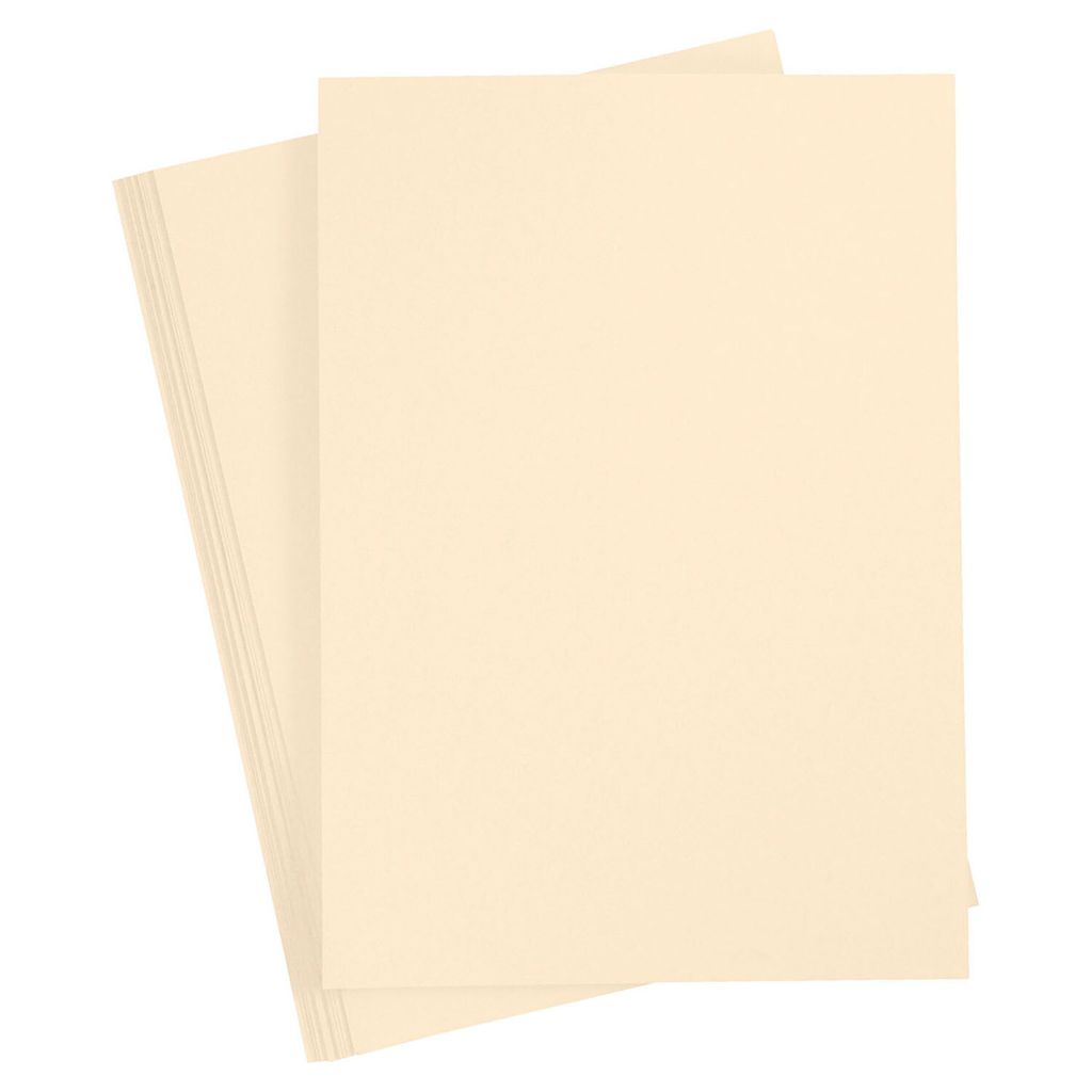 Creativ Company farbiger Karton, A4, Blatt 210 x 297 mm, 180 g, beige, 20 Blatt 1 Karton
