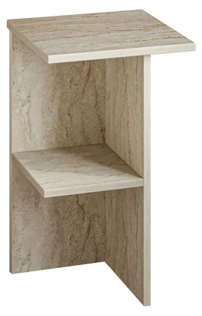 Table de nuit carrée LERAY avec niche de rangement - Meuble de chambre