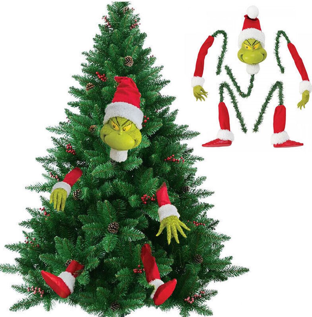 Weihnachten Plüschtier pelzigen grünen Grinch Puppe Hände Produktbild 