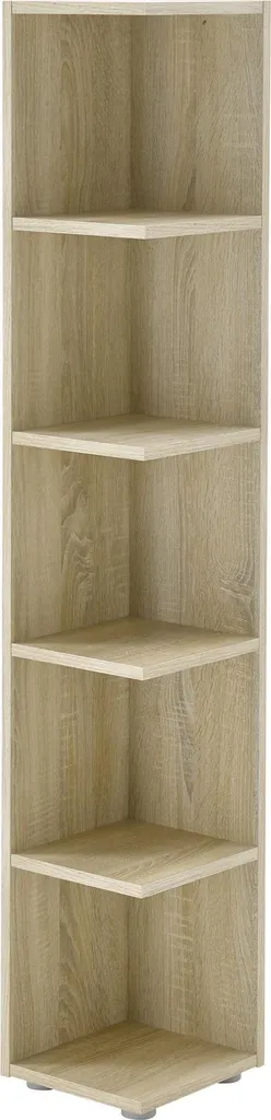 Étagère d'angle Lasmos en chêne Sonoma de dimensions 24x142x26 cm
