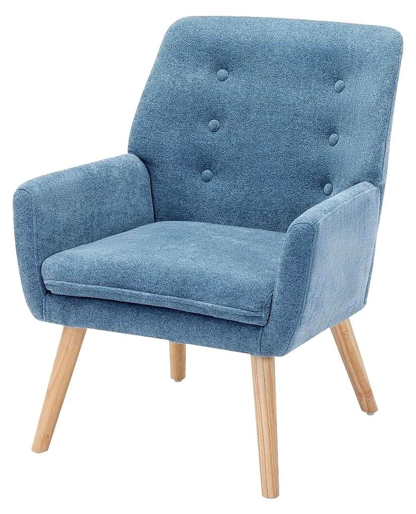Sessel mit gerader Rückenlehne - Polyester - blau