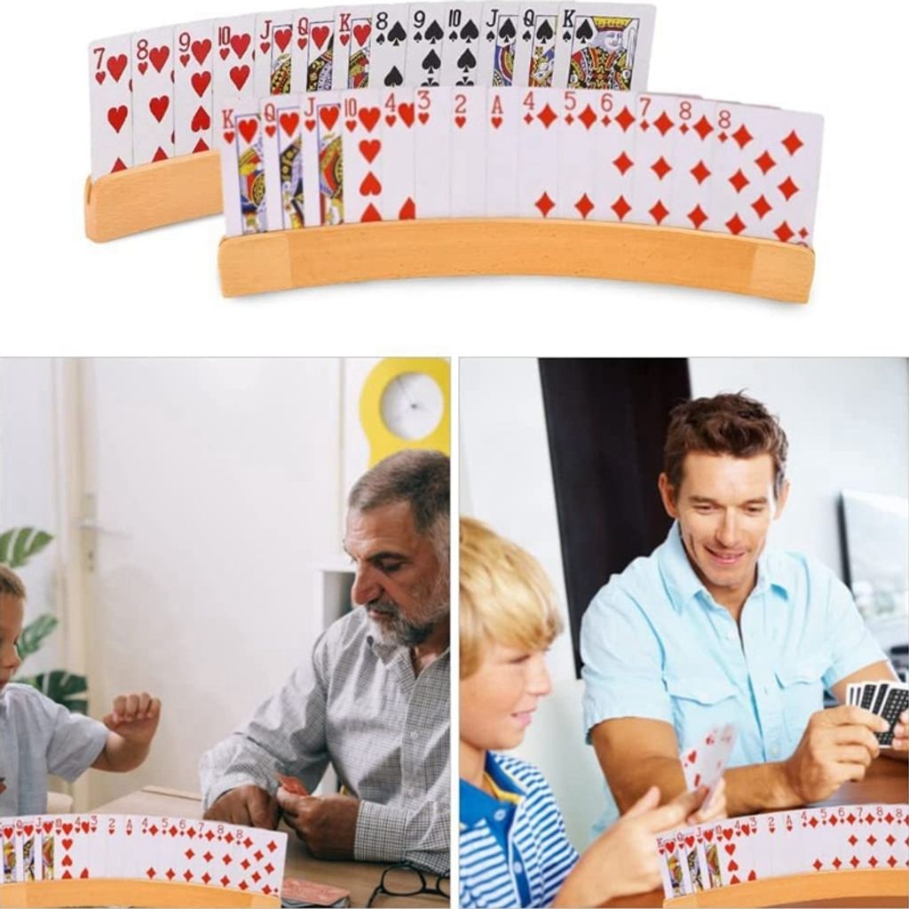 2 Stück Spielkartenhalter 33cm, Holz | Kaufland.de
