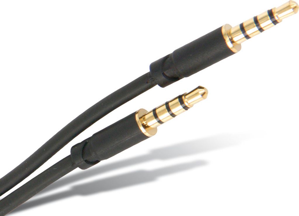S/CONN maximum connectivity Smartphone-Tablet PC-Zubehör-Super Slim Klinkenkabel, 3,5mm Stereo Mini-Stecker auf 3,5mm Stereo Mini-Stecker, vergold...