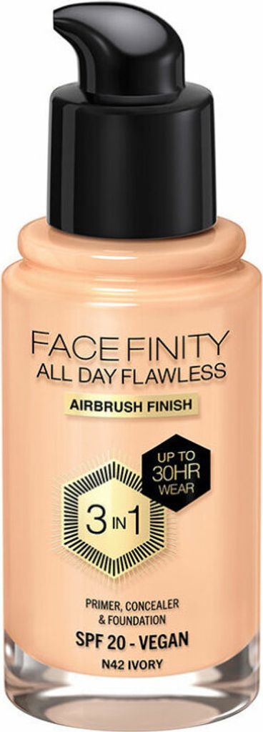 Max Factor Face Finity All Day Flawless 3in1 Foundation SPF 20 (N42 Ivory) 30 ml