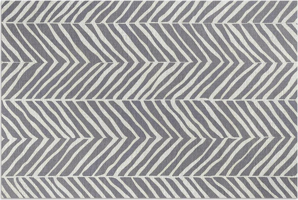 Boho unregelmäßige Linien im indischen Stil – Vinylteppich – 140x210 cm – Outdoor Teppich – Terrasse – Wetterfest – Modern