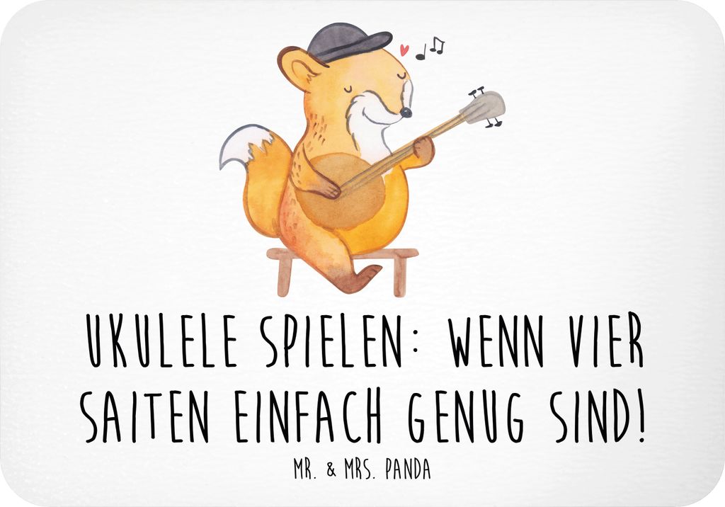 Mr. & Mrs. Panda magnet Ukulele Freude - Weiß - Geschenk, Lernen, Musik, spielen, Saiten, Lieder, Musiker, haftmagnet, zettelhalter, Hawaii, Melod...