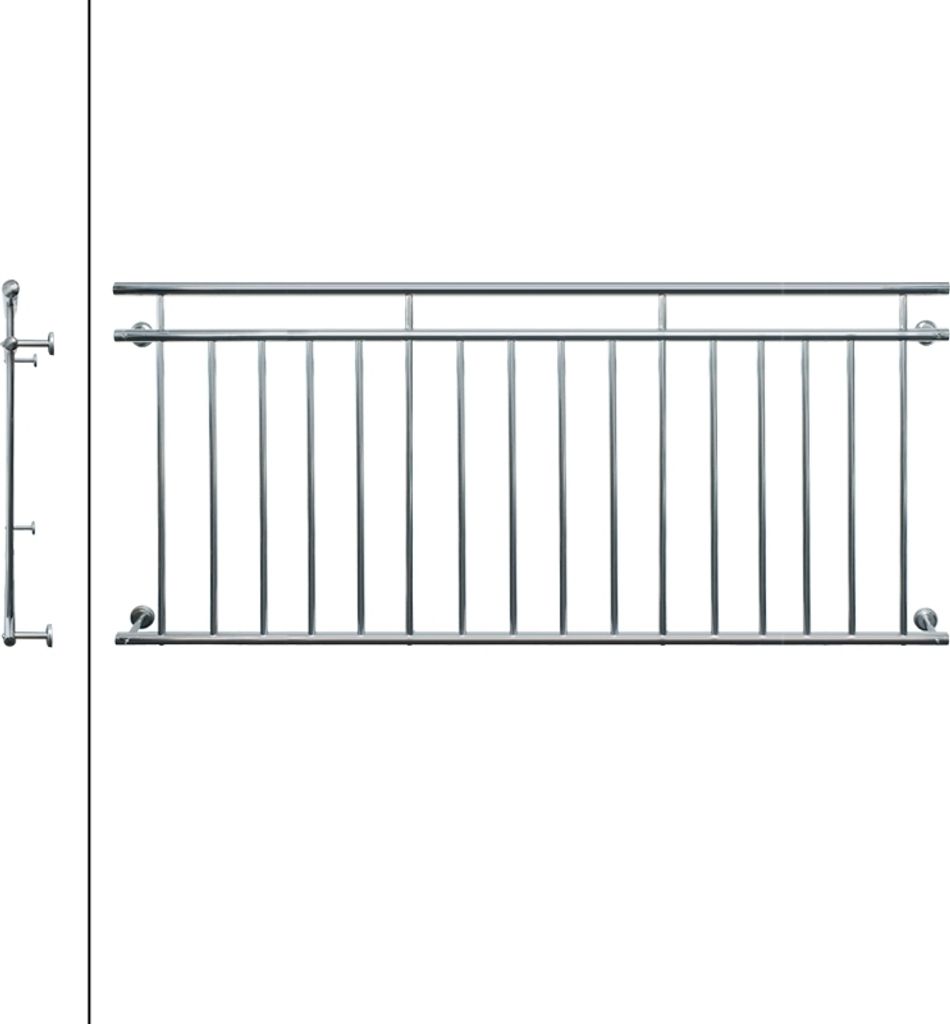 ECD Germany Französischer Balkon, 90x225 cm, mit 16 Produktbild 2