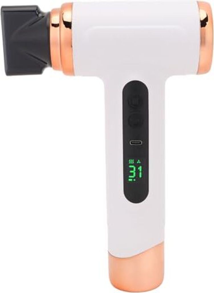 Akku-Ionen-Haartrockner, Wiederaufladbarer Tragbarer 200-W-Haartrockner mit Airflow-Multiplier-Technologie, Rotierender Düse, Mehreren Modi für