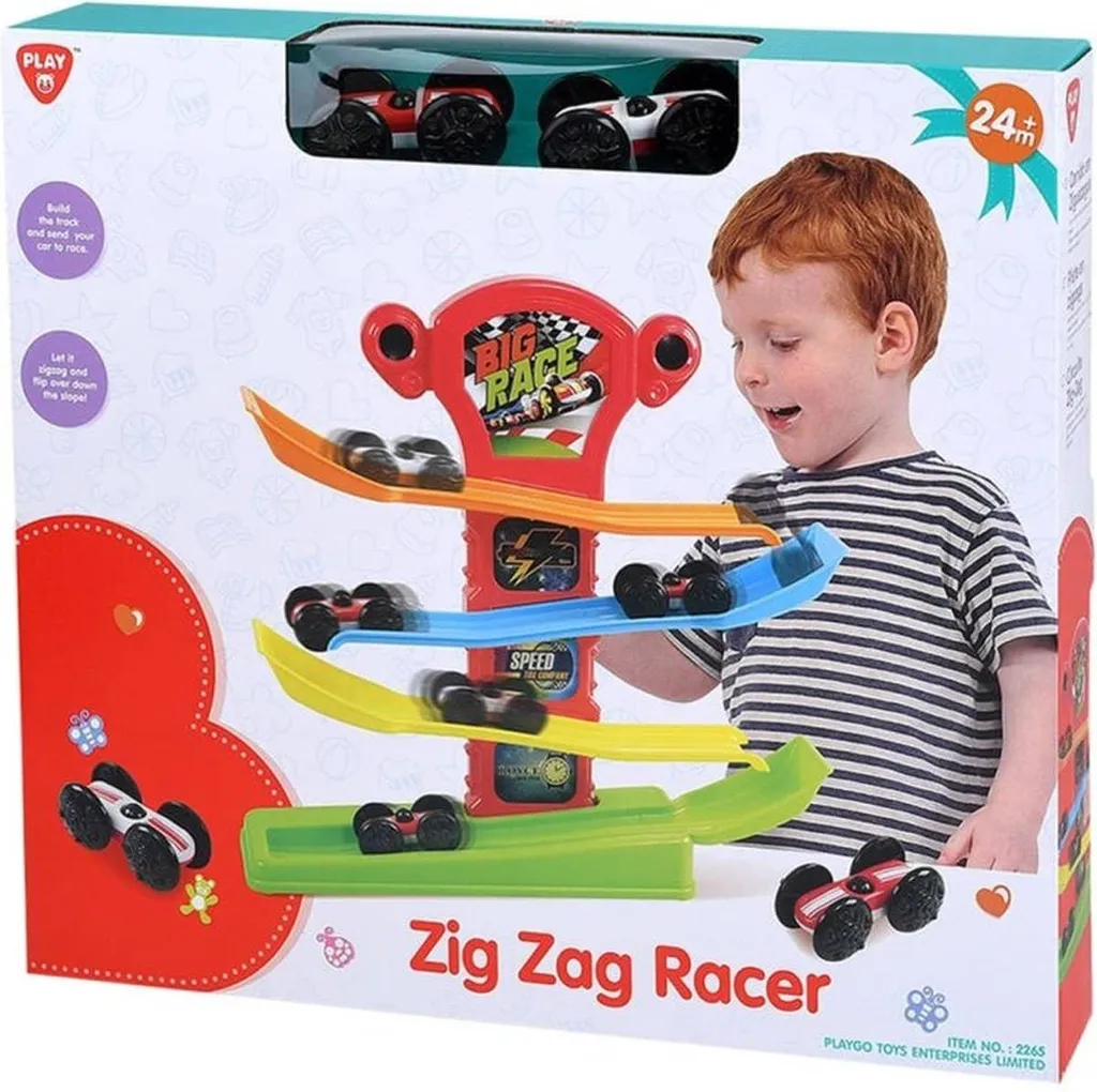 Jouet d'éveil autoroute de course en zigzag Playgo pour motricité fine