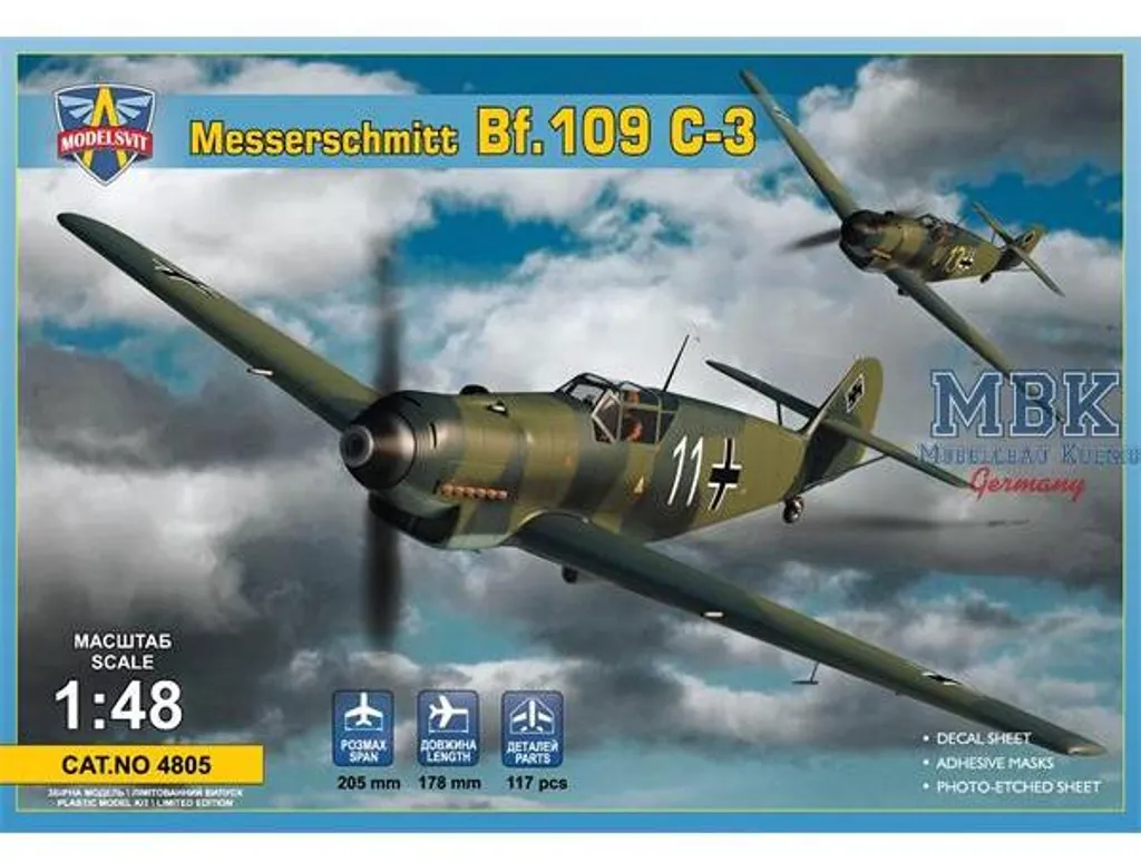 Messerschmitt Bf-109C-3 Modelsvit 1/48 : Montage Précis sans Défaut