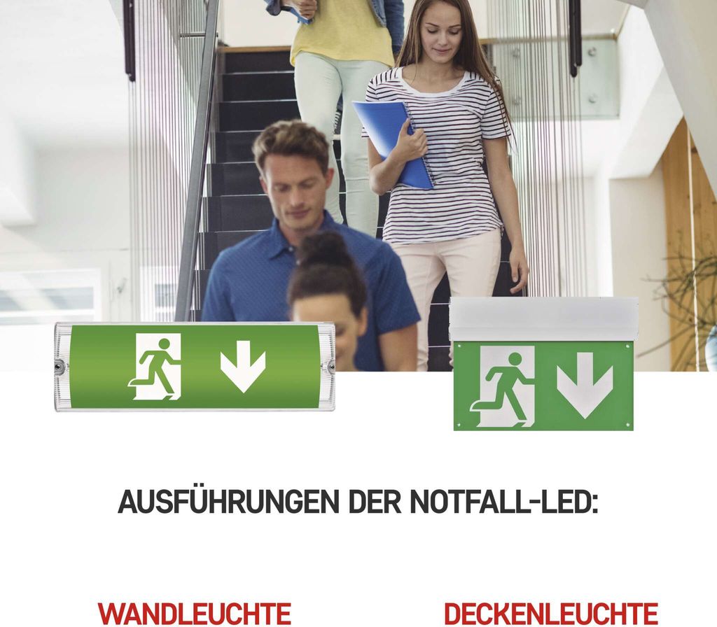 EMOS LED-Notbeleuchtung, Notausganglicht bis zu 3h Produktbild 5