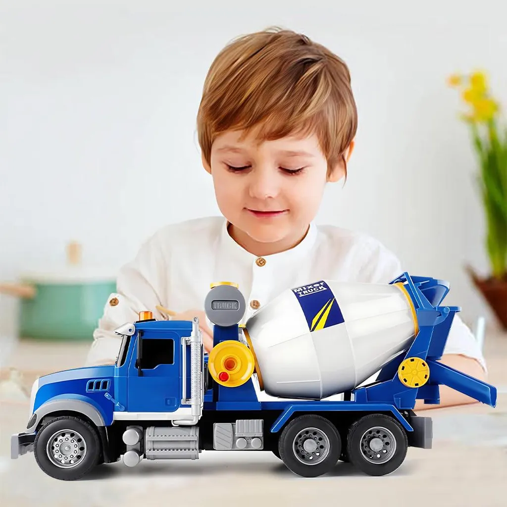 Grand camion mélangeur jouet pour enfant véhicule de chantier béton
