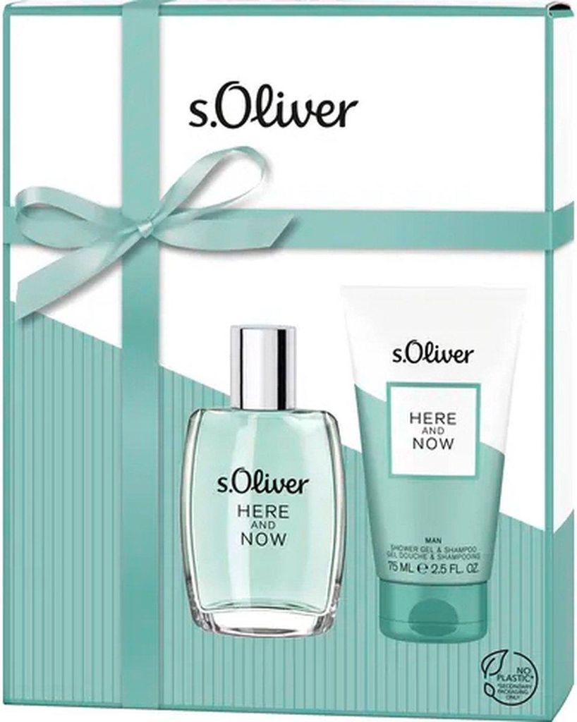 s.Oliver Here and Now for Men 30 ml EdT Set mit Shower Gel