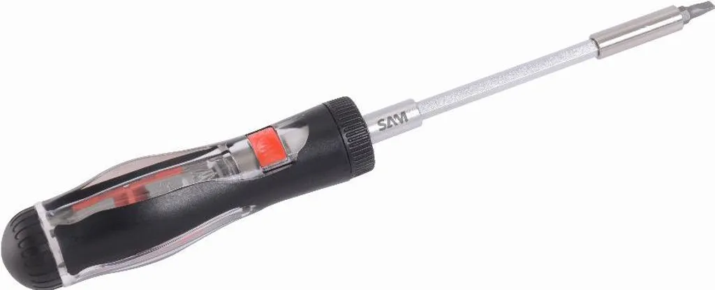 Tournevis à cliquet SAM OUTILLAGE T-PE avec porte-embouts magnétique