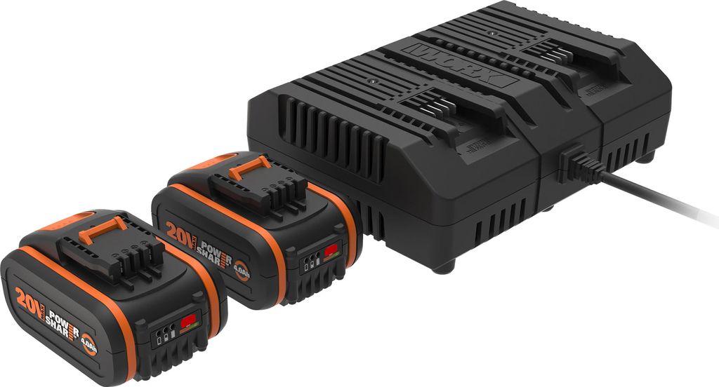 WORX WA3611 2 × AKU 4 Ah/ Doppelladegerät 2 A