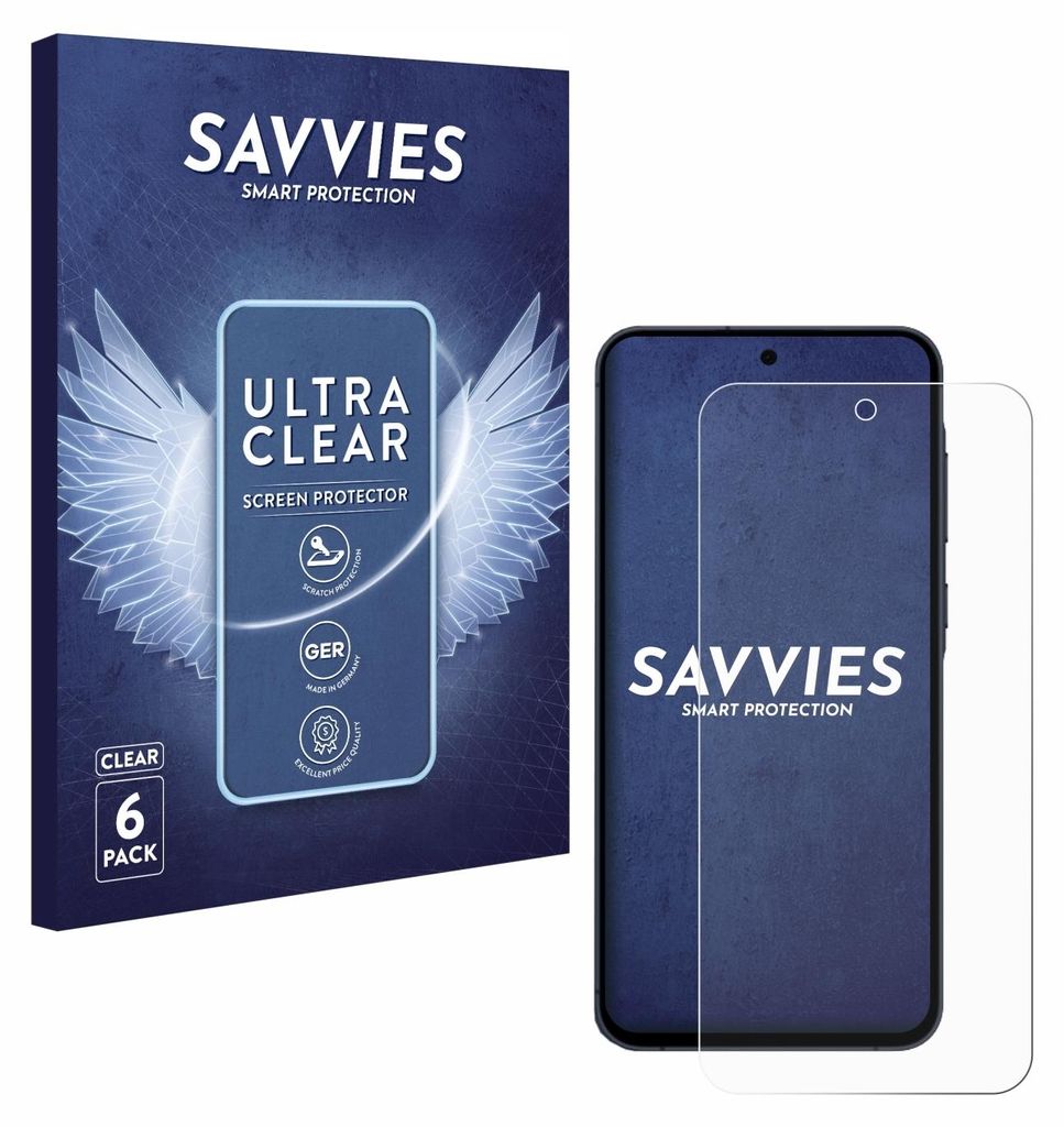 A product box and a screen protector on a phone.