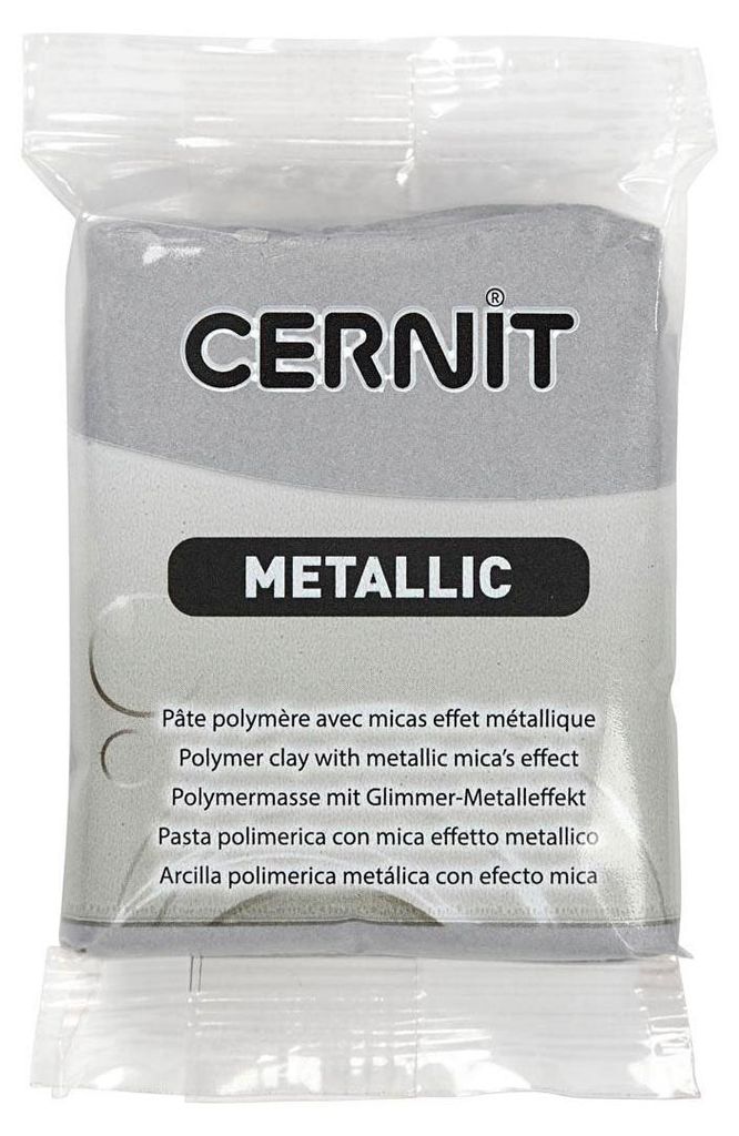 Cernit Argilla polimerica metallizzata Argento 56 g Immagine del prodotto 