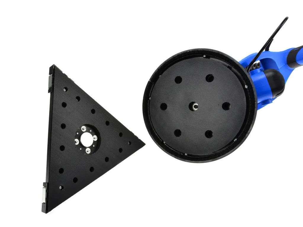 Ponceuse de plafond télescopique 225mm avec deux têtes interchangeables