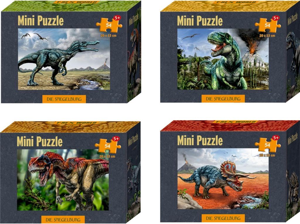 Spiegelburg Mini-Puzzles T-Rex World (54 Teile), sort.