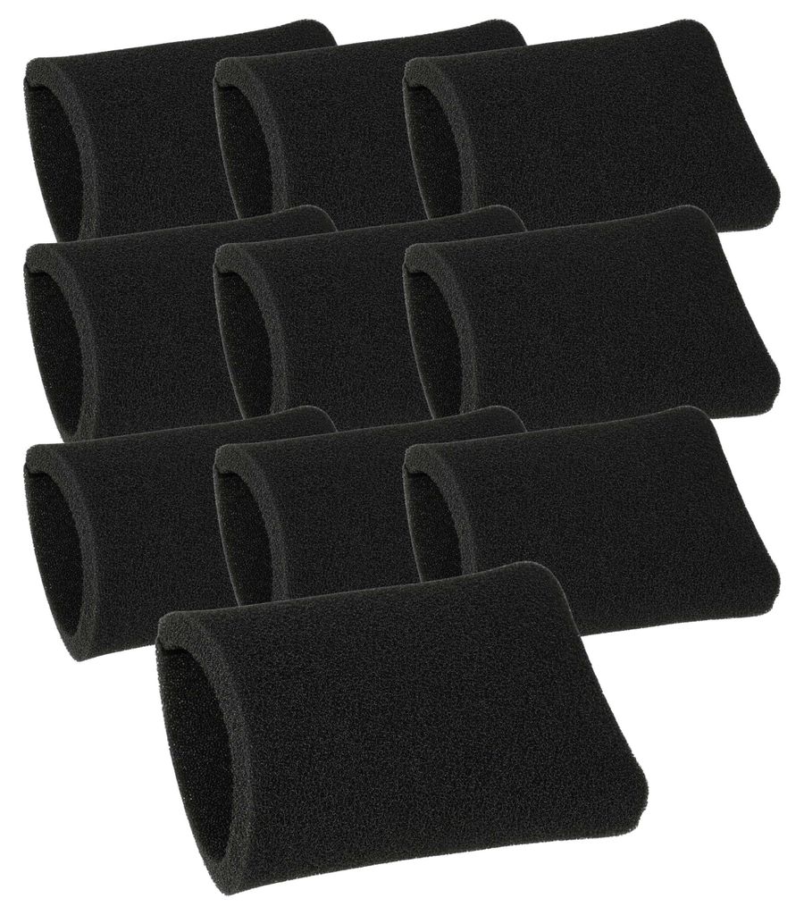 vhbw 10x Staubsaugerfilter kompatibel mit Kärcher WD 3.xxx, WD 3.370 Staubsauger - Schaumstofffilter Schwarz