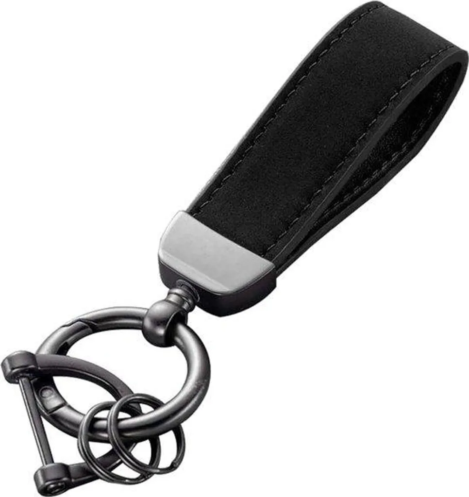 Porte-clés anti-perte en laine vierge et anneau en D en acier inoxydable