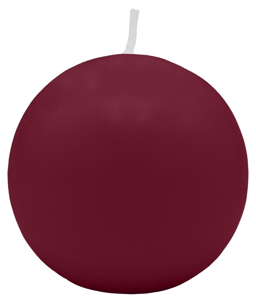 Kugelkerzen Bordeaux Ø 50 mm, 16 Stück