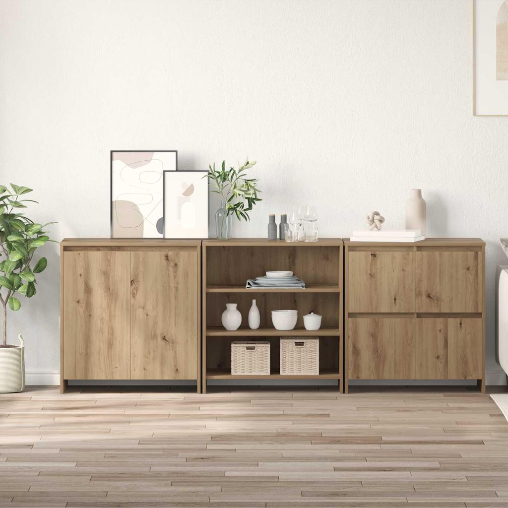 Maison Exclusive - Sideboard 3 pcs Artisan-Eiche 70 x 41 x 75 cm Holzwerkstoff