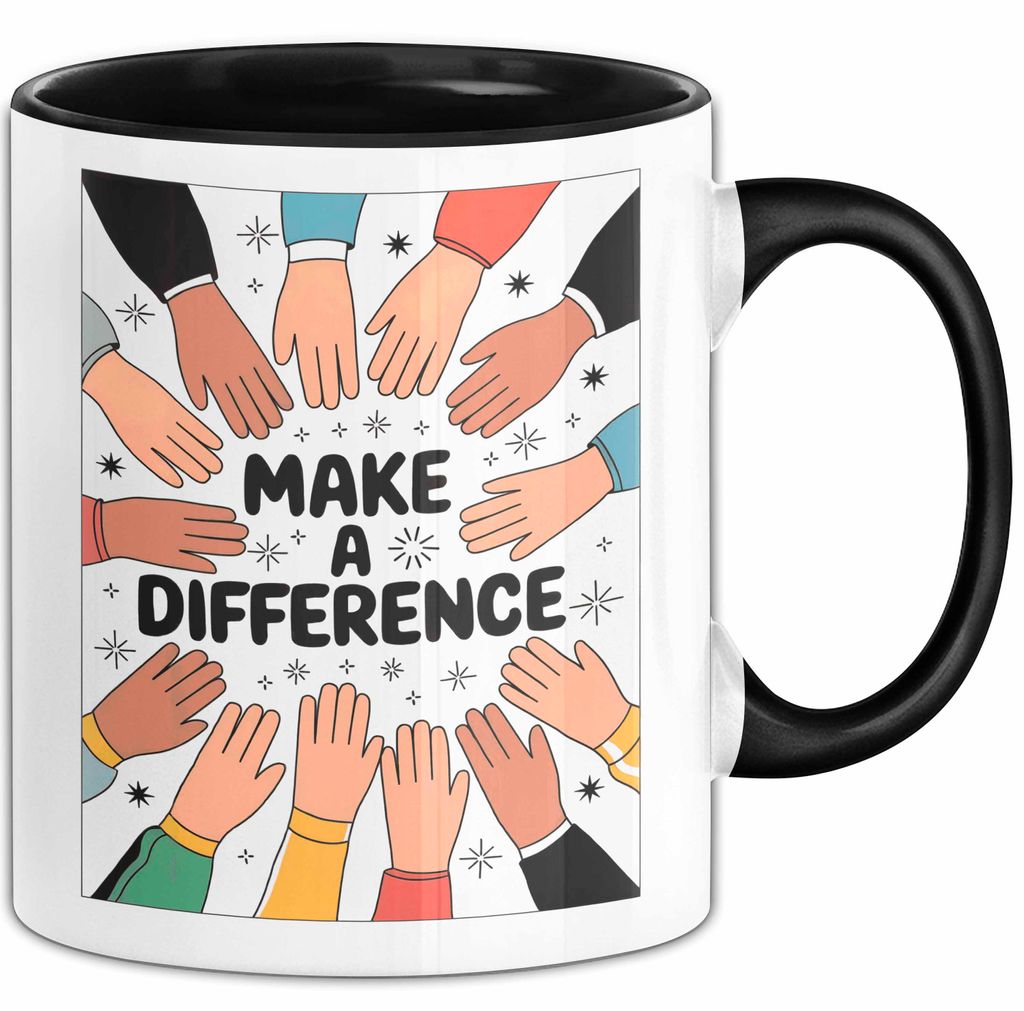 Freiwilliger Tasse Geschenk Lustige Geschenkidee Spruch Für Veränderungs Macher (Schwarz)