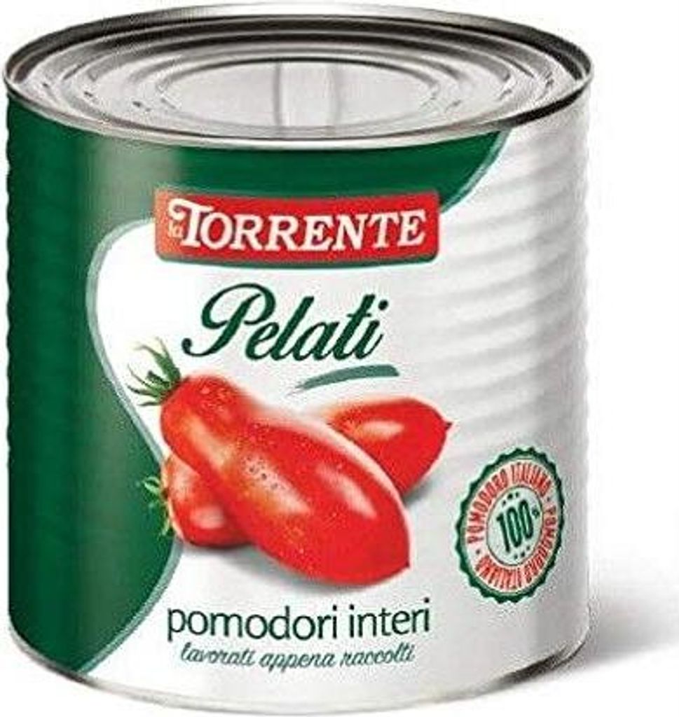 3x La torrente Pomodori Pelati geschälte Tomaten sauce aus Italien dose 2500g