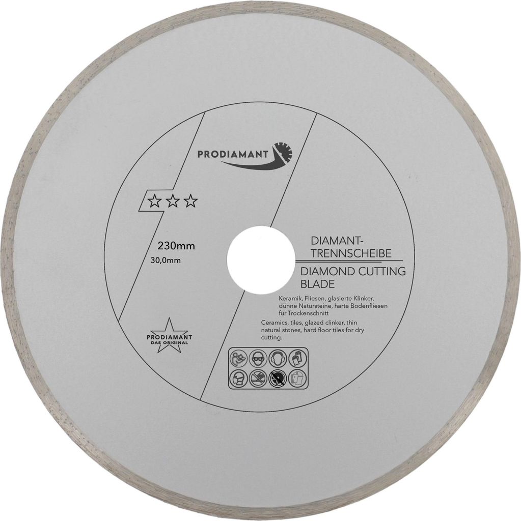 PRODIAMANT Diamanttrennscheibe Fliese 230mm x 30mm