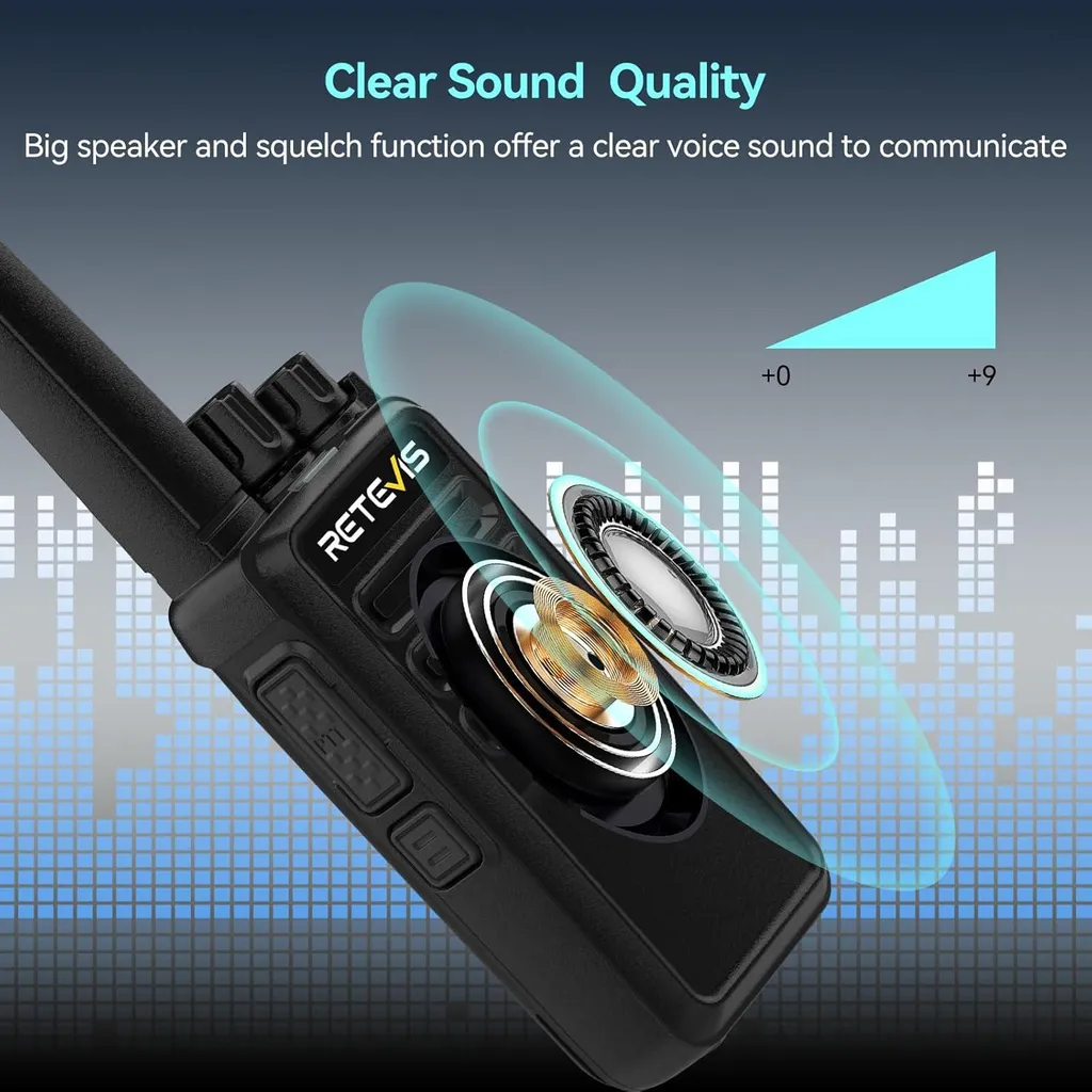 Talkie-Walkie Pro pour Entrepôt et Chantier avec Écran et Multi-Chargeur - 8