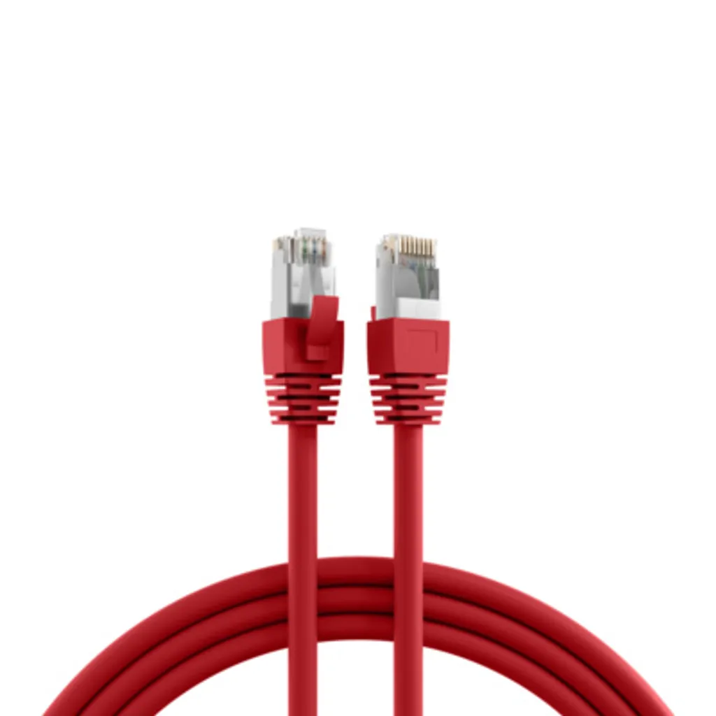 EFB Cat.8.1 RJ45 Patchkabel S/FTP 0.5m LSZH Rosso K5528RT.0,5 - Top Performance