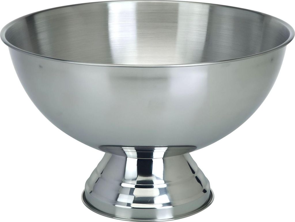 Sektkühler Edelstahl Champagnerschale Kühler Champagnerwanne - Wein Schale Getränkekühler Getränkewanne 40 cm silber, Menge:1 Stück