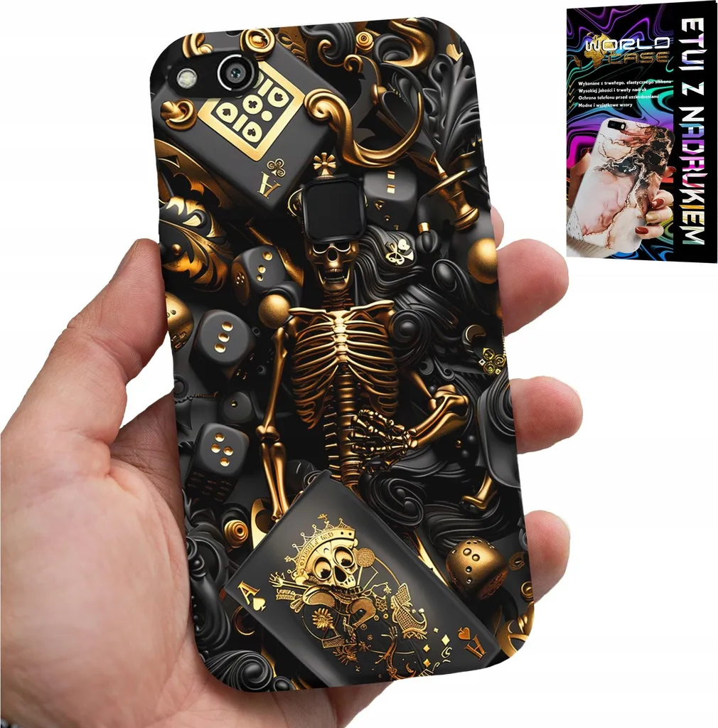 Custodia Per Huawei P9 Lite 2016 - Poker Re Dadi Asso Disegni Per Gli Uomini + Pellicola